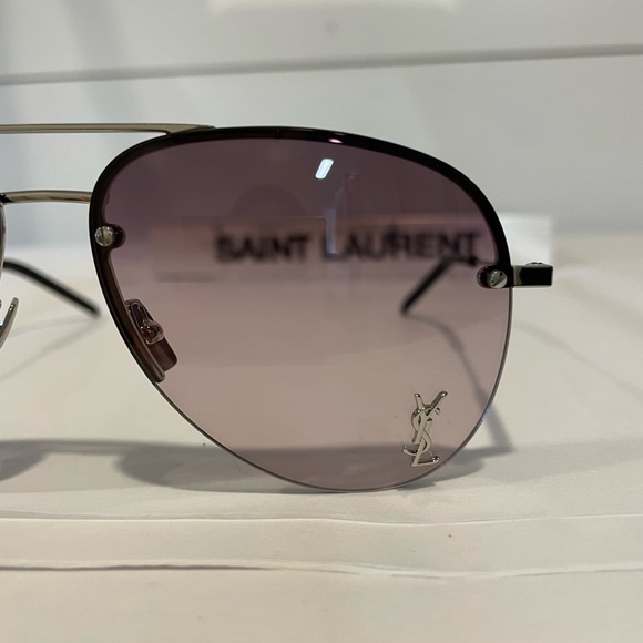 SAINT LAURENT CLASSIC 11 M-008 AVIATOR SUNGLASSES - Picture 9 of 10